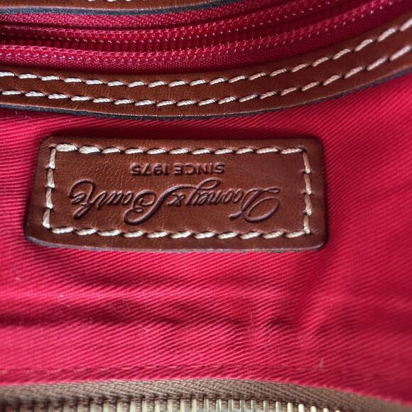 Dooney & Bourke Women's Navy Blue Pebble Leather Letter Carrier Crossbody Bag - Picture 7 of 13